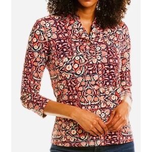 J McLaughlin Catalina Cloth‎ Top Durham Ruffle Neck Floral Boho Womens XS $168